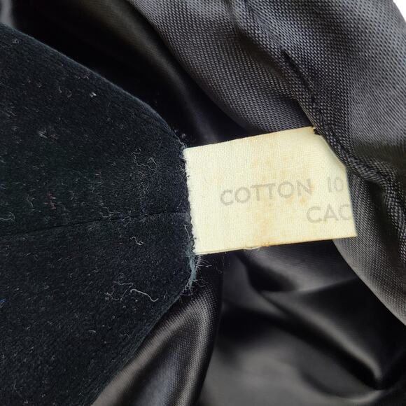 Vintage Surrey Classics Velvet Coat 12 Black Long Opera Steampunk Glam Goth - Picture 5 of 7